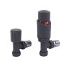 TRV-2351G Angle Grey TRV and Lockshield Valve Set      ( PTFE Tape included)