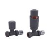 TRV-2353G Straight Grey TRV and Lockshield Valve Set      ( PTFE Tape