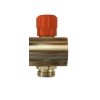 ZL-1121RR07 7 Ways 1" Brass Nickel-plated manifold with red handle