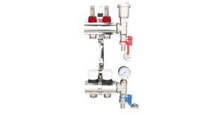 ZL-112502MK 2 Port manifold With Pressure gauge and auto air vent