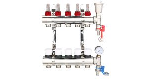 ZL-112505MK 5 Port manifold With Pressure gauge and auto air vent