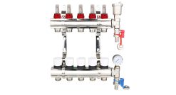 ZL-112505MK 5 Port manifold With Pressure gauge and auto air vent