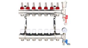ZL-112507MK 7 Port manifold With Pressure gauge and auto air vent
