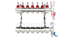 ZL-112507MK 7 Port manifold With Pressure gauge and auto air vent