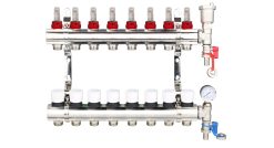 ZL-112508MK 8 Port manifold With Pressure gauge and auto air vent