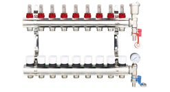 ZL-112509MK 9 Port manifold With Pressure gauge and auto air vent
