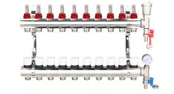 ZL-112510MK 10 Port manifold With Pressure gauge and auto air vent