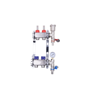 ZL-117502 2 Port manifold With Pressure gauge and auto air vent