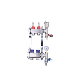 ZL-117502 2 Port manifold With Pressure gauge and auto air vent