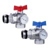 ZL-4013 Angle 1' Ball valve With Temp Gauge set(Pair）