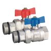 ZL-4130B 3/4" Ball valve set for Blending Valve Red&Blue (pair)