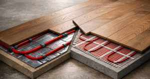 water-based underfloor heating vs electric underfloor heating