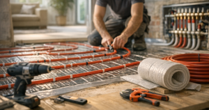 install underfloor heating system