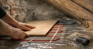 install underfloor heating in tight spaces
