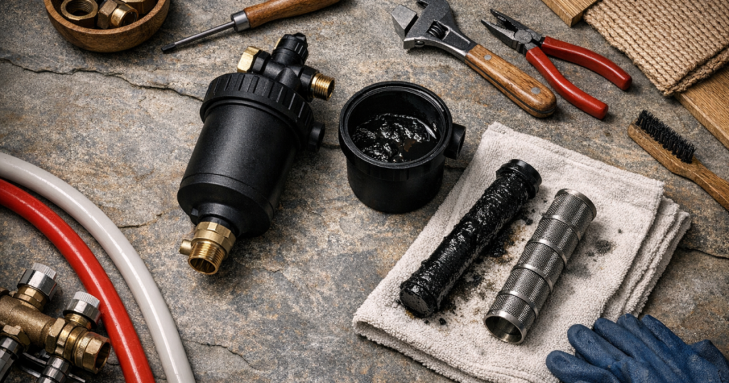 maintaining magnetic central heating filters